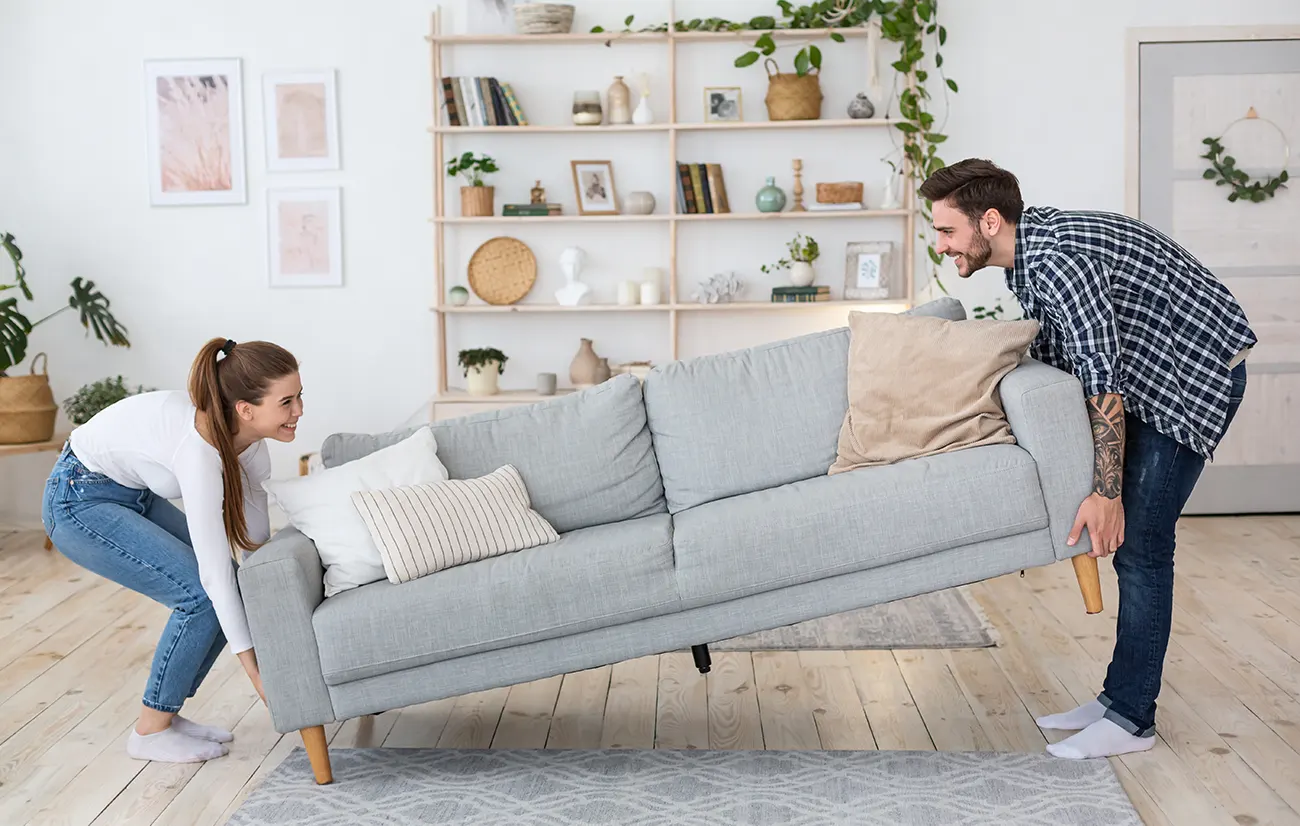 Verpackung beim internationalen Möbeltransport